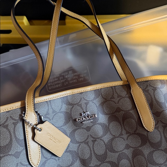 Coach Tan Signature Tote Bag - Picture 6 of 6